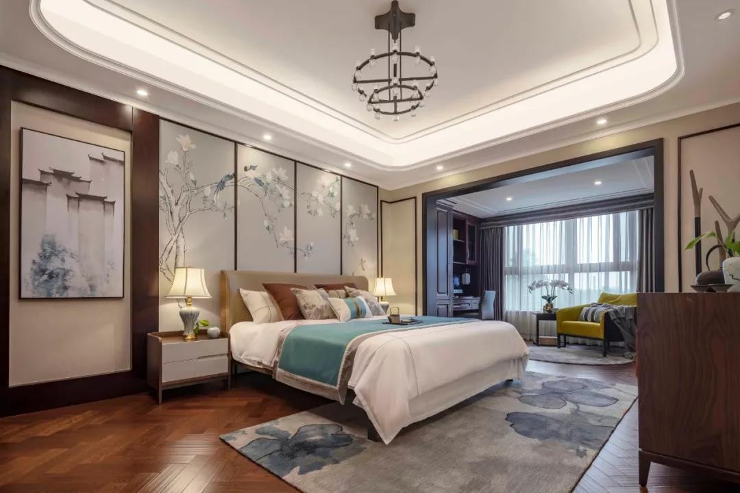 裝修案例新中式風格室內裝修效果圖-臥室 裝修案例新中式風格室內裝修效果圖-臥室