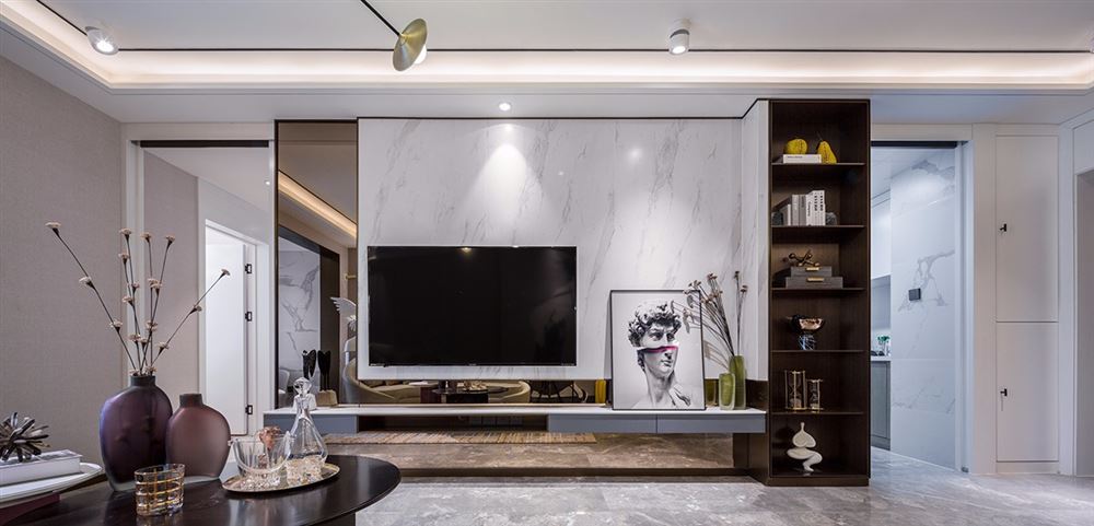 江門市君匯熙庭輕奢風格三居室裝修案例