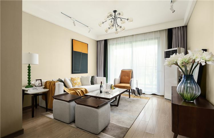 江門市華僑公館輕奢風(fēng)格三居室裝修案例