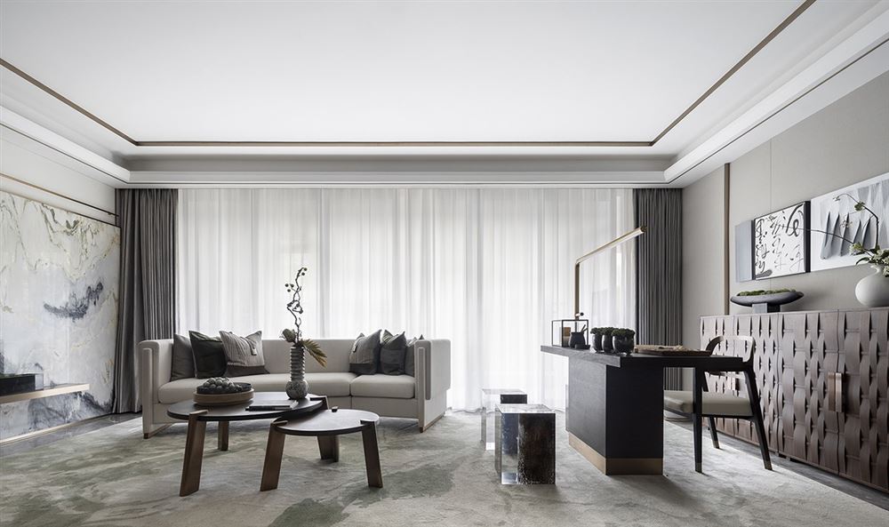 佛山市金地藝境天成現代簡約風格四居室裝修案例