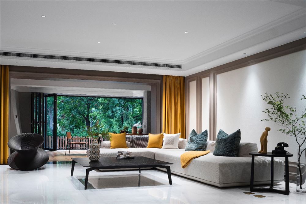 江門市花城又一村美式風格三居室裝修案例