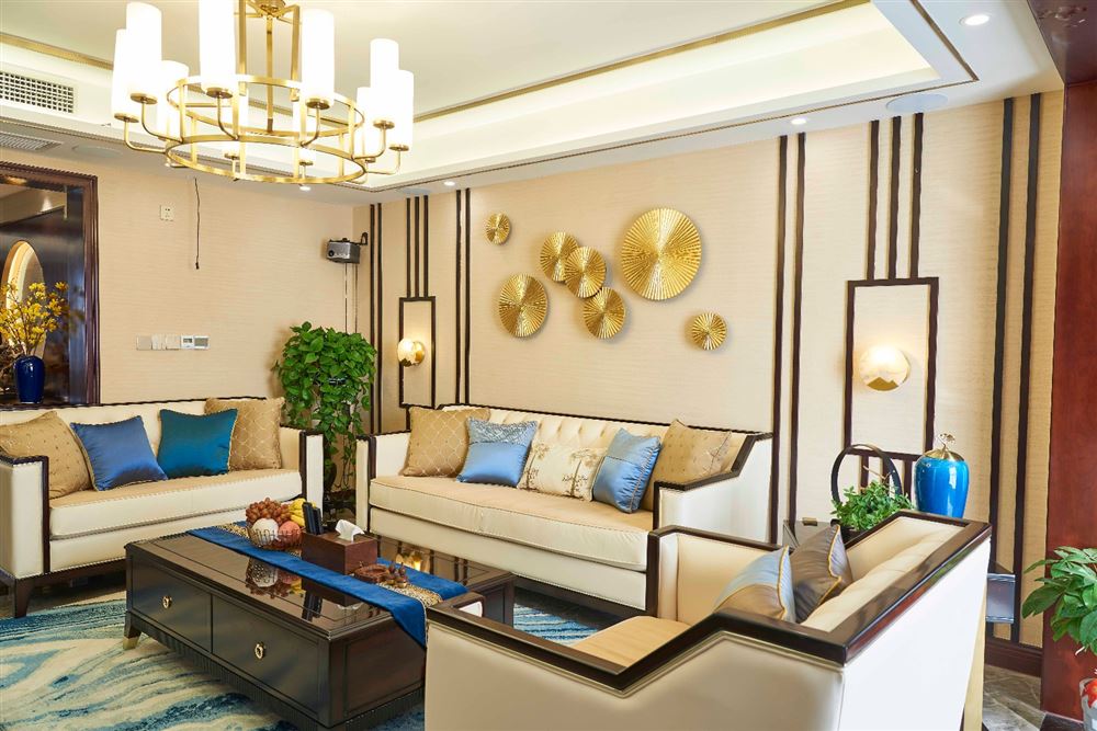 廣州市大城云山新中式風格三居室裝修案例