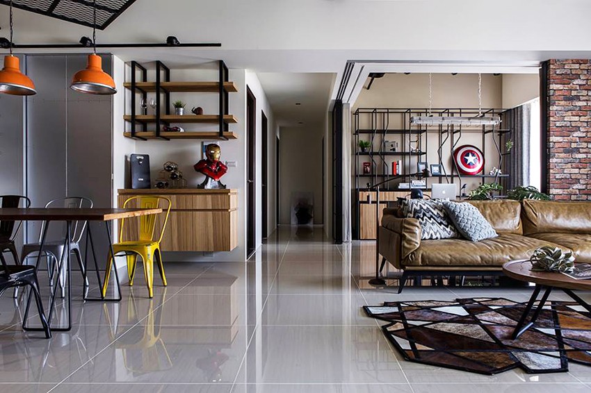 裝修案例工業風格室內裝修效果圖-客廳 裝修案例工業風格室內裝修效果圖-客廳