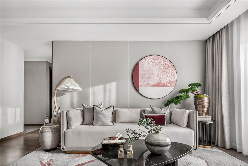 湛江市隆信大廈輕奢風格三居室裝修案例