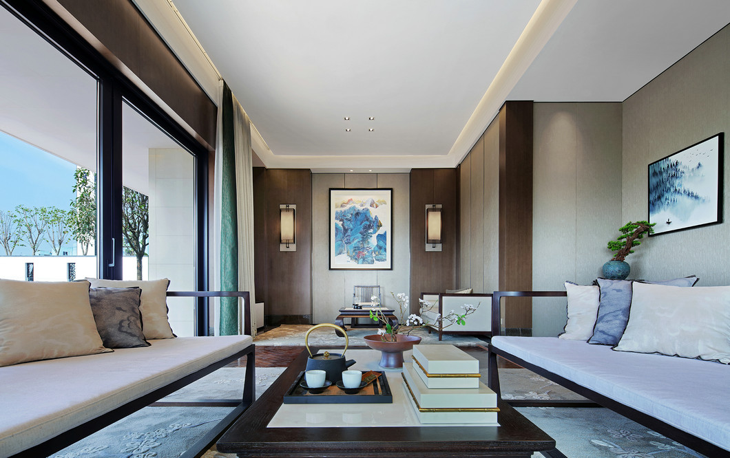 新中式風(fēng)格室內(nèi)設(shè)計家裝案例-客廳 新中式風(fēng)格室內(nèi)設(shè)計家裝案例-客廳