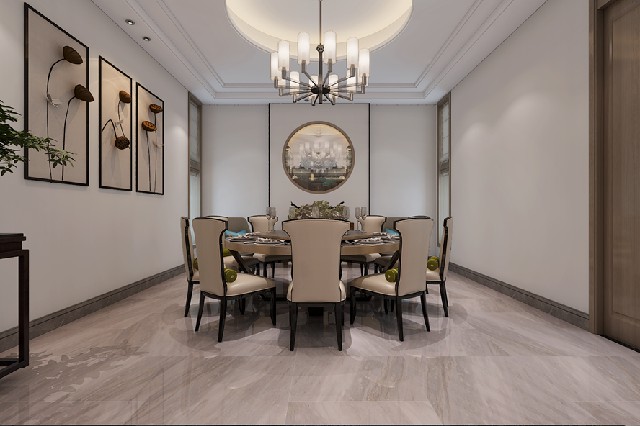 裝修公司新中式風格室內裝修效果圖-餐廳 裝修公司新中式風格室內裝修效果圖-餐廳