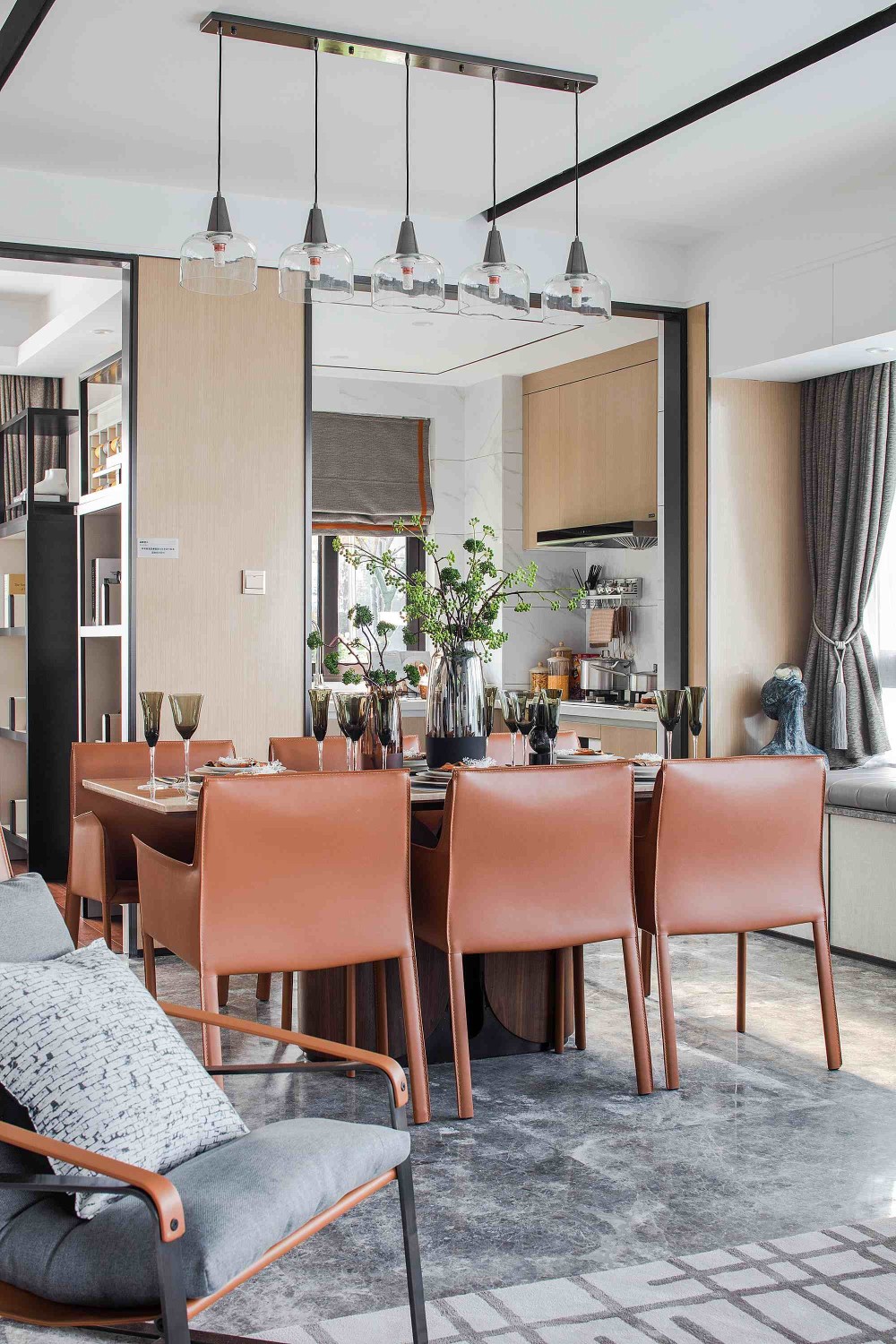 北歐風格室內(nèi)家裝案例效果圖-餐廳 北歐風格室內(nèi)家裝案例效果圖-餐廳