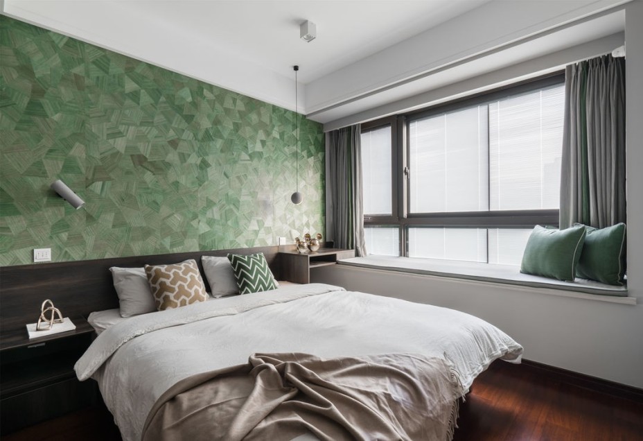 現代簡約風格室內家裝案例效果圖-主臥 現代簡約風格室內家裝案例效果圖-主臥