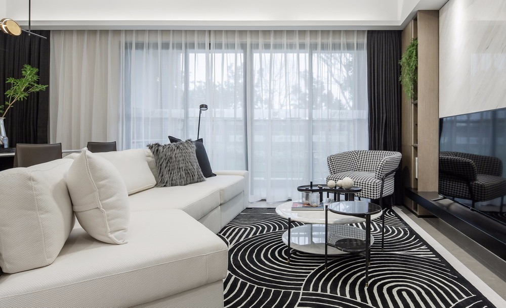 現代簡約風格室內家裝案例效果圖-客廳 現代簡約風格室內家裝案例效果圖-客廳