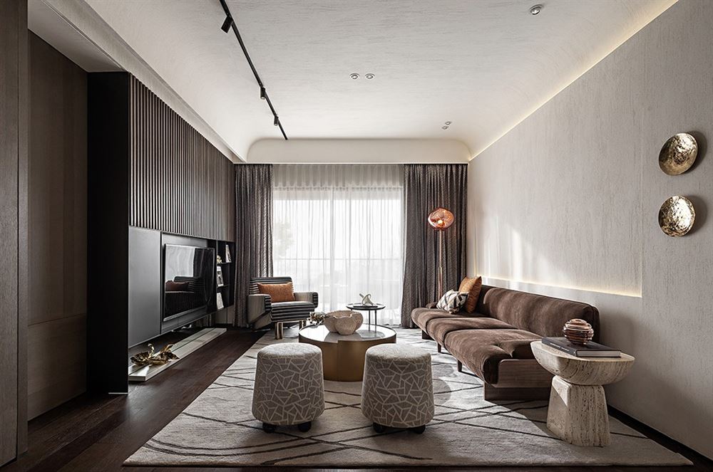 昭通市長城小區現代簡約風格四居室裝修案例