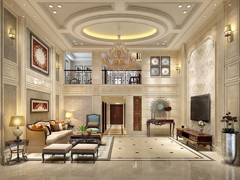 泰州市濱江新區(qū)富陽(yáng)社區(qū)輕奢風(fēng)格別墅裝修案例