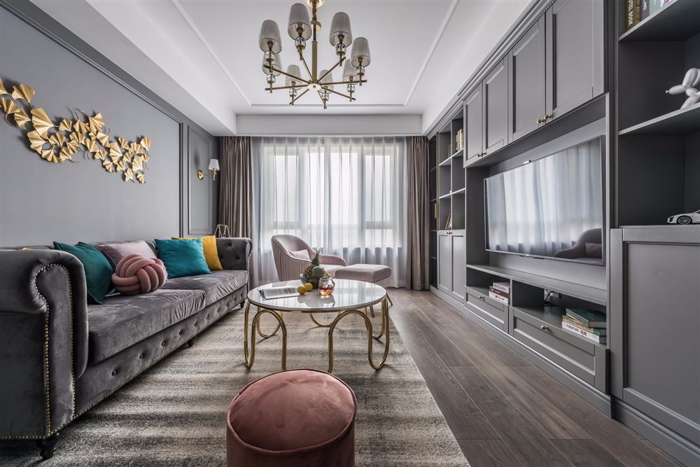 廣州市疊翠峰輕奢風格二居室裝修案例
