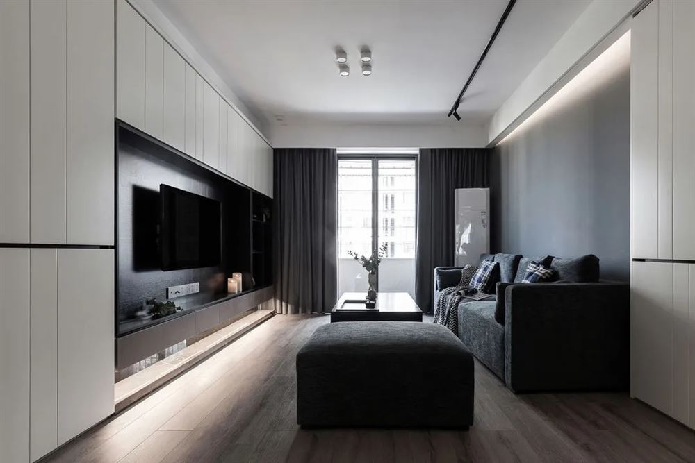 惠州市中洲中央公園現代簡約風格三居室裝修案例