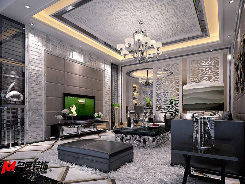 河源市東江首府現代簡約風格別墅裝修案例