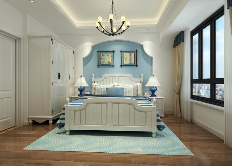 日照市浮來春公館現代風格三居室裝修案例