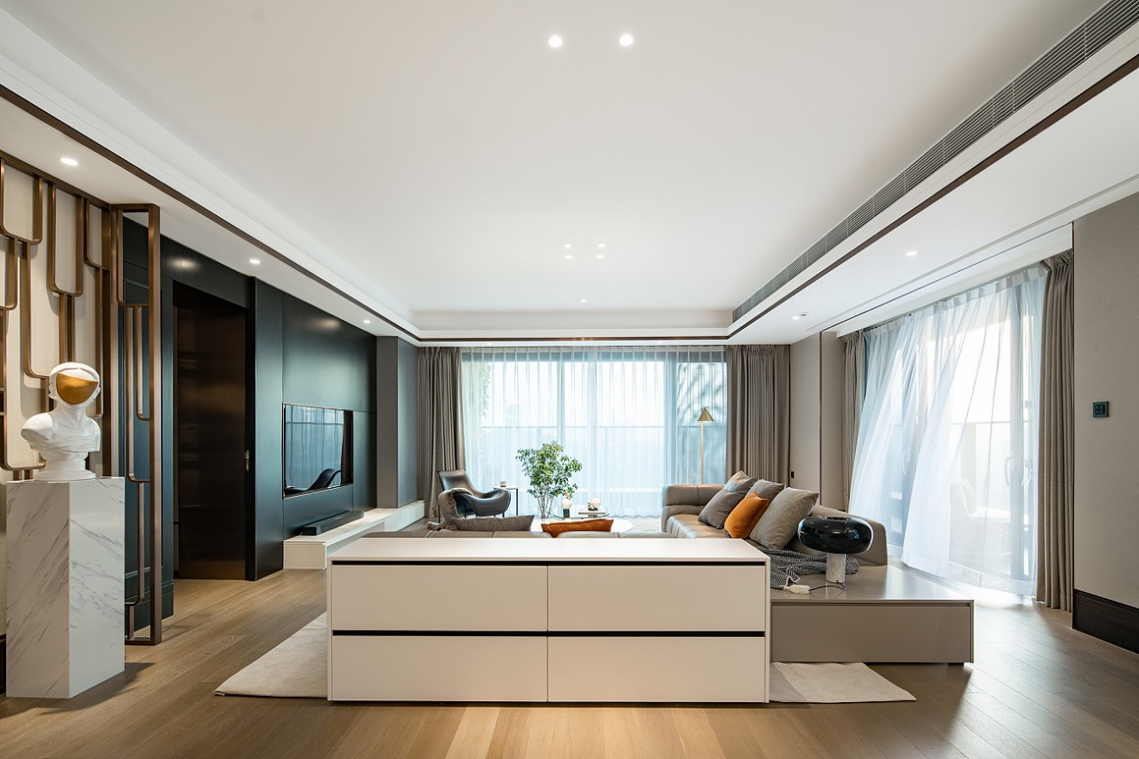 港式輕奢風格家裝設計室內裝修效果圖-客廳 港式輕奢風格家裝設計室內裝修效果圖-客廳