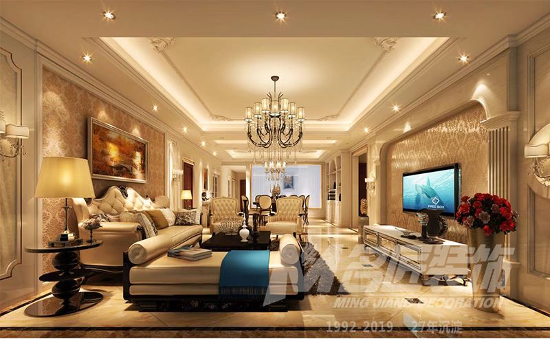 佛山市保利和悅濱江歐式風格四居室裝修案例