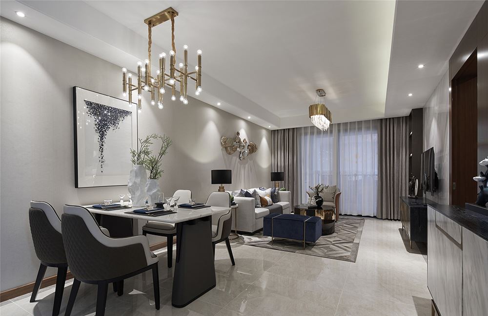 南寧市大觀天下現(xiàn)代簡約風(fēng)格二居室裝修案例