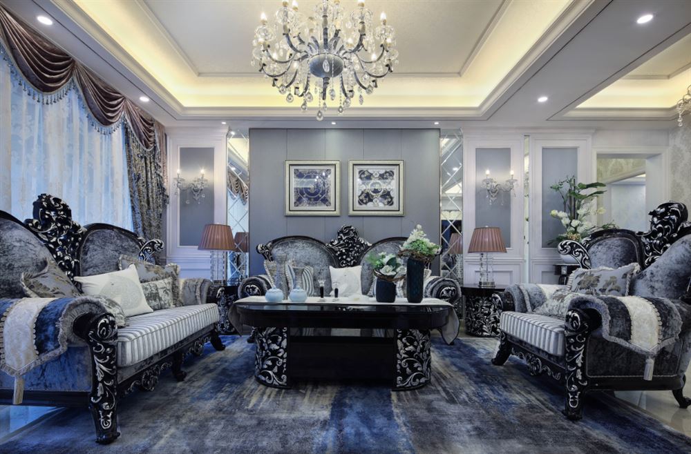 汕頭市星都華府輕奢風(fēng)格三居室裝修案例