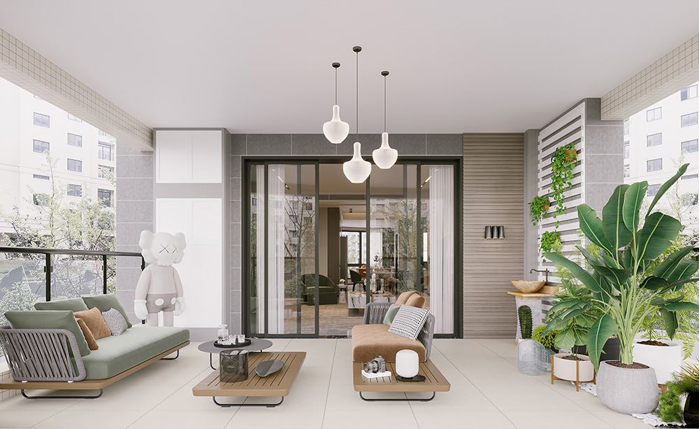 佛山市中交&middot;瀧灣云城現代簡約風格四居室裝修案例