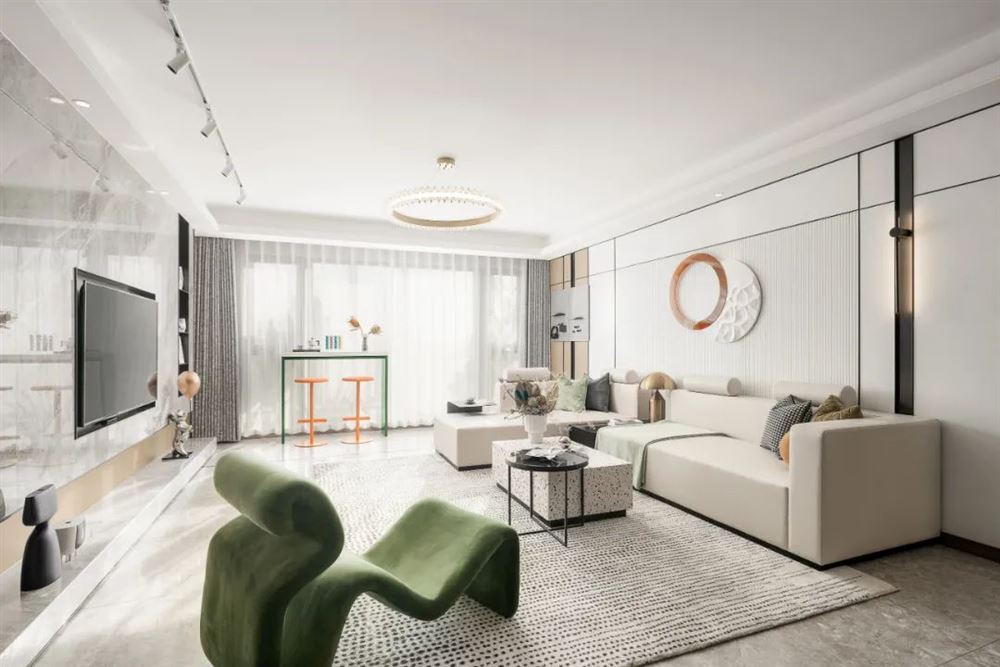 佛山市廣佛新世界花園洋房現代簡約風格三居室裝修案例