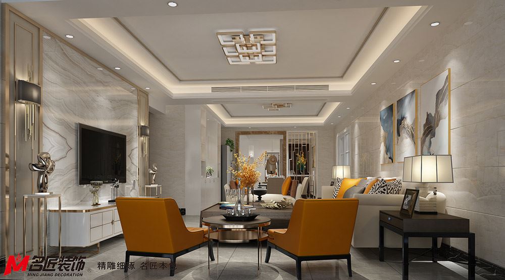 茂名市一方新苑歐式風格三居室裝修案例