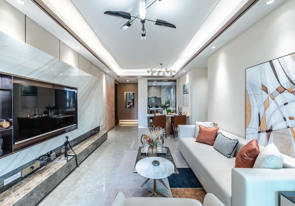 佛山市金地&middot;招商臻玥府輕奢風(fēng)格三居室裝修案例