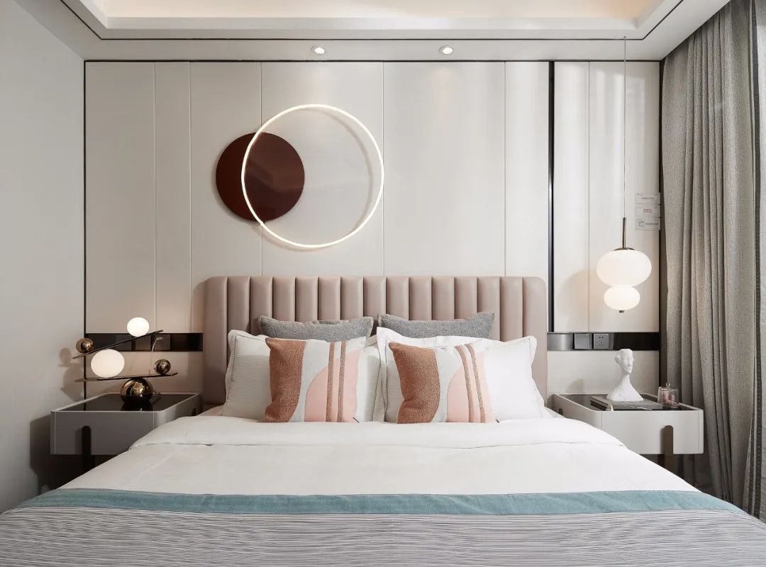 輕奢莫蘭迪風格室內設計家裝案例-臥室 輕奢莫蘭迪風格室內設計家裝案例-臥室