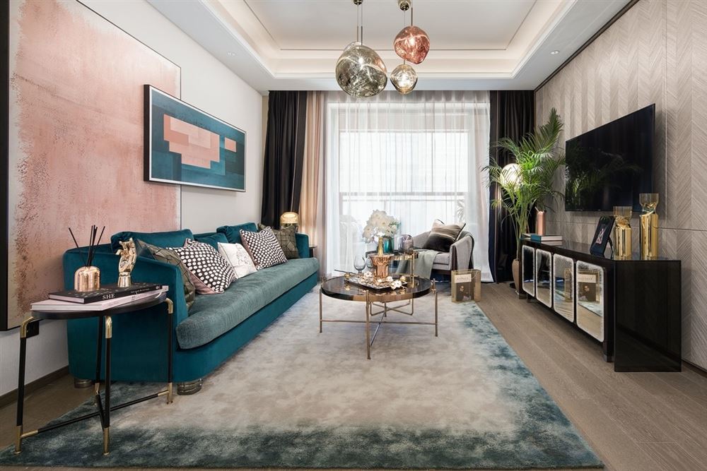 江門市東方明珠輕奢風格三居室裝修案例