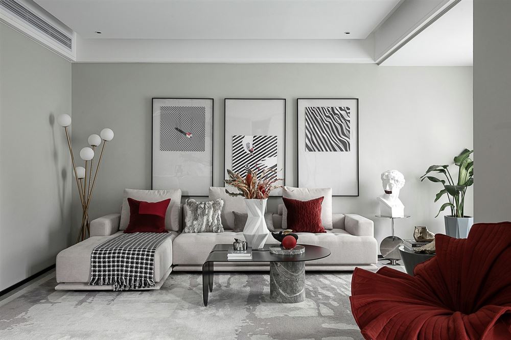 江門市保利大都會現代簡約風格三居室裝修案例