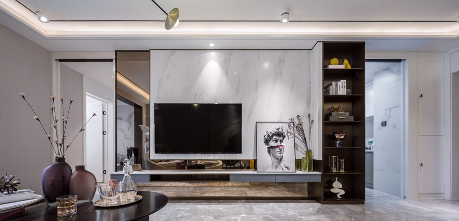 江門市君匯熙庭輕奢風格三居室裝修案例