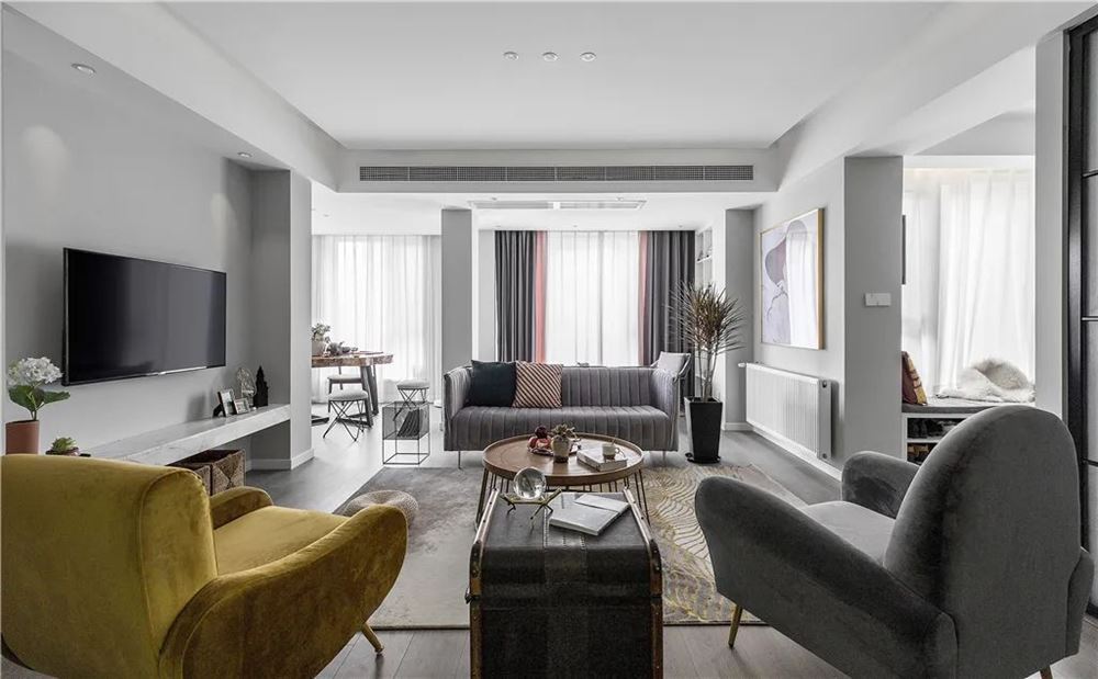 廣州市中海花城灣輕奢風格三居室裝修案例