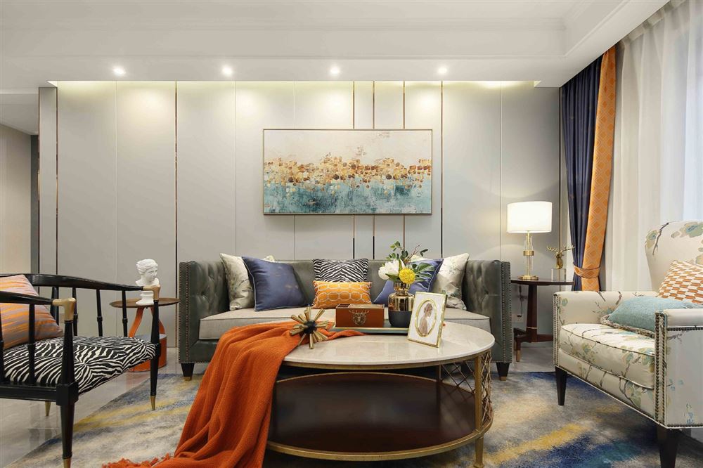 湛江市萬豪世家美式風格三居室裝修案例