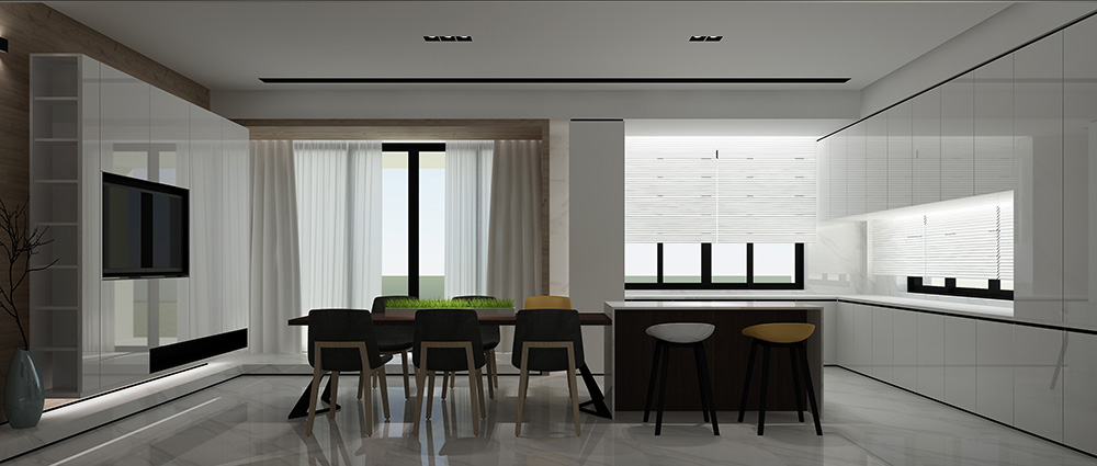 現代極簡風格別墅裝修設計效果圖-迎江"逸"墅·碧桂園-別墅餐廳裝修設計 現代極簡風格別墅裝修設計效果圖-迎江"逸"墅·碧桂園-別墅餐廳裝修設計