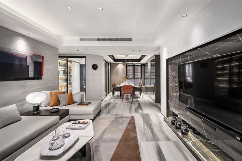 廣州市華遠云和墅現代簡約風格三居室裝修案例