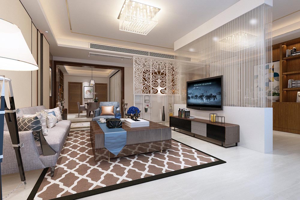 江門市金匯城市廣場現代簡約風格四居室裝修案例