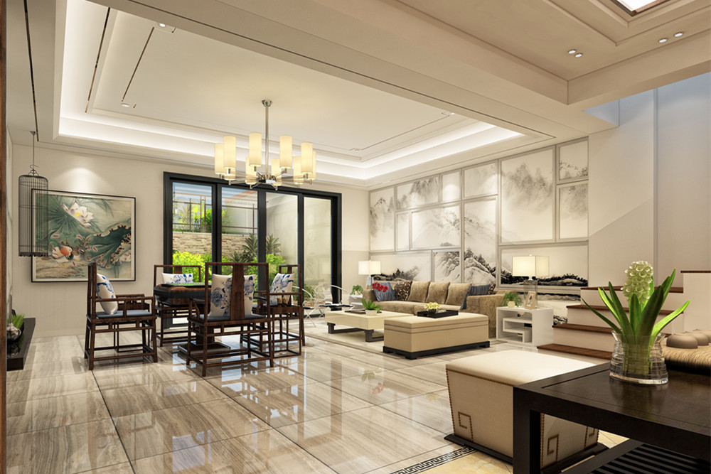 惠州市碧桂園十里銀灘新中式風格別墅裝修案例