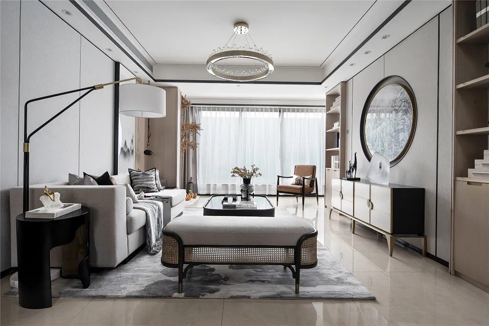 廣州市合景臻頤府新中式風格四居室裝修案例