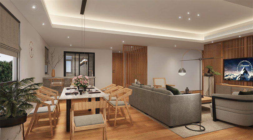 廣州市云星錢隆天譽現代簡約風格四居室裝修案例