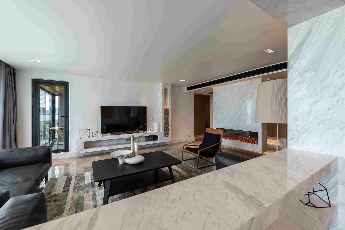 廣州市華景新城現代簡約風格三居室裝修案例