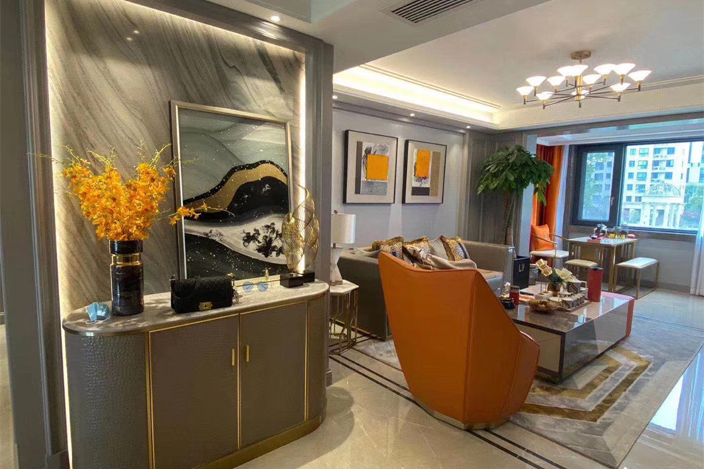 南平市武夷山碧桂園輕奢風格三居室裝修案例