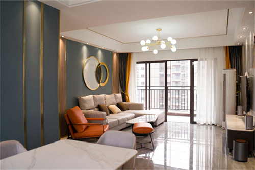 湛江市隆信大廈輕奢風格三居室裝修案例