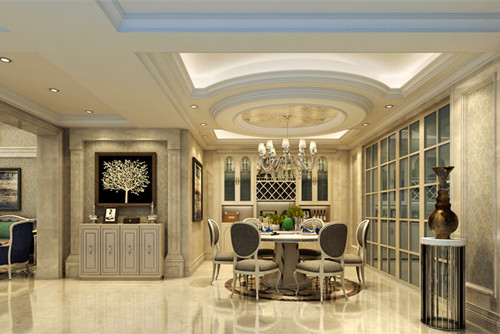 海口市昌茂翰林西苑歐式風格復式裝修案例