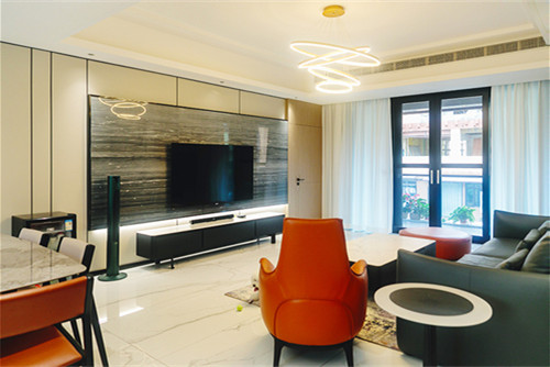 自貢市東街21號院輕奢風(fēng)格三居室裝修案例