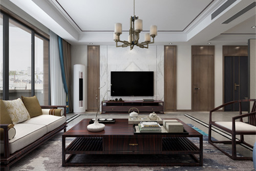 秦皇島101-200平米新中式風格萬和城裝修設(shè)計效果圖