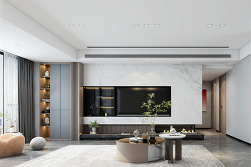 江門市萊茵華庭現代簡約風格三居室裝修案例