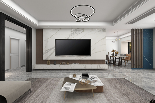 江門市新會碧桂園別墅現代風格三居室裝修案例