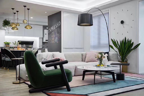 江門市江海碧桂園北歐風格三居室裝修案例