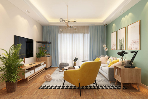 廣州市雅居樂錦城花漾集北歐風(fēng)格四居室裝修案例