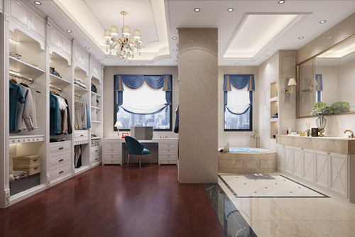 海口市白龍苑小區歐式風格別墅裝修案例